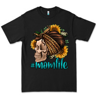 Black momlife skull with bandana Premium Tee - Jasminsmagicworld