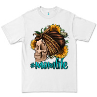 White momlife skull with bandana Premium Tee - Jasminsmagicworld