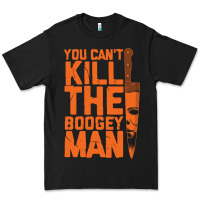 Black oogeyman halloween horror distressed quote orange Premium Tee - minhPixels