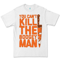 White oogeyman halloween horror distressed quote orange Premium Tee - minhPixels