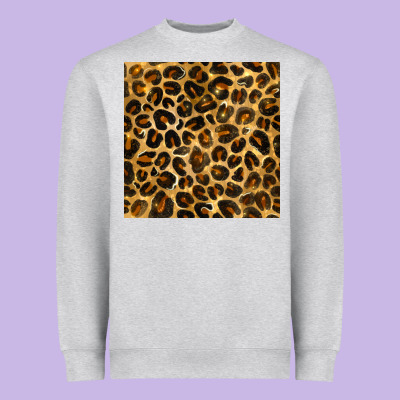 Leopard Seamless Pattern Heavyweight Sweatshirt Designed By Bundleandbundleshop