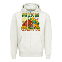 Oatmeal Heather small town st patricks day Zipper Hoodie - CowhideDigitalArt