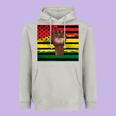 Juneteenth American Flag Heavyweight Hoodie Designed By Artiststas
