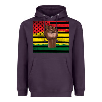Plum Juneteenth American flag Heavyweight Hoodie - Artiststas