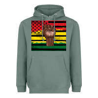 Sage Juneteenth American flag Heavyweight Hoodie - Artiststas