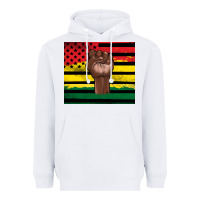 White Juneteenth American flag Heavyweight Hoodie - Artiststas