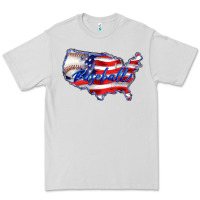 Dove Grey usa flag baseball Premium Tee - BarkalooDesign
