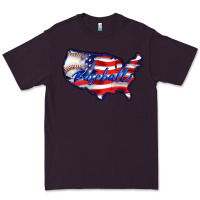 Plum usa flag baseball Premium Tee - BarkalooDesign