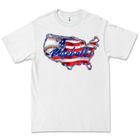 White usa flag baseball Premium Tee - BarkalooDesign