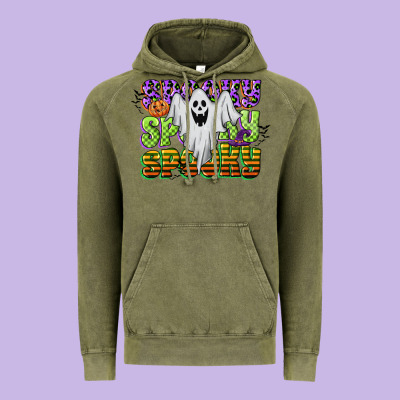 Spooky Spooky Spooky Vintage Hoodie Designed By Cowgirlartshop