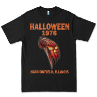 Black Halloween 1978 Holiday Spooky Myers Pumpkin Haddonfield Premium Tee - minhPixels