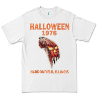 White Halloween 1978 Holiday Spooky Myers Pumpkin Haddonfield Premium Tee - minhPixels