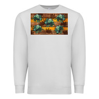 Dove Grey dinosaur triceratops sippy cup Premium Sweatshirt - Artiststas