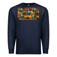 Navy dinosaur triceratops sippy cup Premium Sweatshirt - Artiststas
