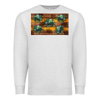 Oatmeal Heather dinosaur triceratops sippy cup Premium Sweatshirt - Artiststas