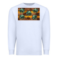 White dinosaur triceratops sippy cup Premium Sweatshirt - Artiststas