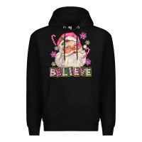 Black Pink Believe Santa Christmas Premium Hoodie - FaDigitalArtStudio