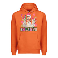 Carrot Pink Believe Santa Christmas Premium Hoodie - FaDigitalArtStudio