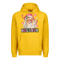Lemon Pink Believe Santa Christmas Premium Hoodie - FaDigitalArtStudio