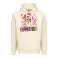 Tofu Pink Believe Santa Christmas Premium Hoodie - FaDigitalArtStudio