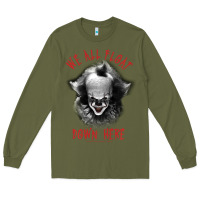 Army Green It Movie Pennywise We All Float Down Here Long Sleeve Tee - minhPixels