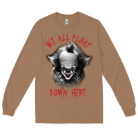 Toasted Coconut It Movie Pennywise We All Float Down Here Long Sleeve Tee - minhPixels