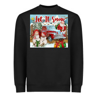 Black Let It Snow Tumbler Heavyweight Sweatshirt - FaDigitalArtStudio