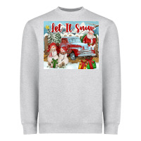 Heather Grey Let It Snow Tumbler Heavyweight Sweatshirt - FaDigitalArtStudio