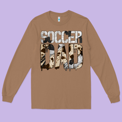 No Background Soccer Dad Long Sleeve Tee Designed By Jasminsmagicworld