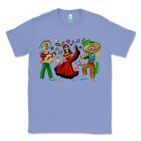 Colony Blue Mexican Skeletons Classic Tee - texasbilliewilder
