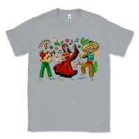 Heather Grey Mexican Skeletons Classic Tee - texasbilliewilder