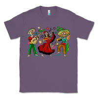 Lavender Mexican Skeletons Classic Tee - texasbilliewilder