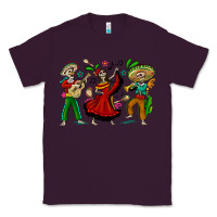 Plum Mexican Skeletons Classic Tee - texasbilliewilder