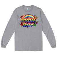 Heather Grey Pride day Long Sleeve Tee - CowGirlArtShop
