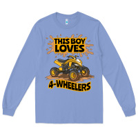 Colony Blue Kids Atv Outfit 4 Wheeler Mudding Gift- Boys Four Wheeler Long Sleeve Tee - minhPixels