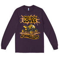 Plum Kids Atv Outfit 4 Wheeler Mudding Gift- Boys Four Wheeler Long Sleeve Tee - minhPixels