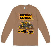 Toasted Coconut Kids Atv Outfit 4 Wheeler Mudding Gift- Boys Four Wheeler Long Sleeve Tee - minhPixels