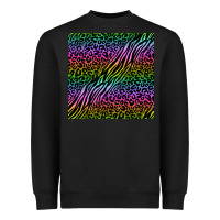 Black neon glitter safari seamless pattern Heavyweight Sweatshirt - BundleAndBundleShop