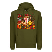 Army Green take me out to the ball game softball Premium Hoodie - Jasminsmagicworld
