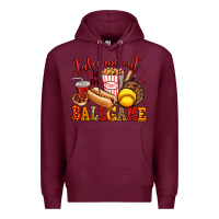 Burgundy take me out to the ball game softball Premium Hoodie - Jasminsmagicworld