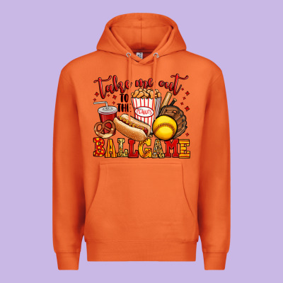Take Me Out To The Ball Game Softball Premium Hoodie Designed By Jasminsmagicworld