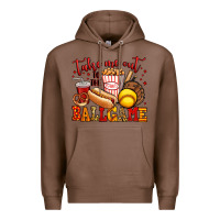 Chestnut take me out to the ball game softball Premium Hoodie - Jasminsmagicworld
