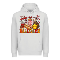 Dove Grey take me out to the ball game softball Premium Hoodie - Jasminsmagicworld
