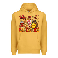 Mustard take me out to the ball game softball Premium Hoodie - Jasminsmagicworld