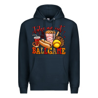 Navy take me out to the ball game softball Premium Hoodie - Jasminsmagicworld