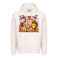 Pale Pink take me out to the ball game softball Premium Hoodie - Jasminsmagicworld