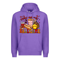 Purple take me out to the ball game softball Premium Hoodie - Jasminsmagicworld