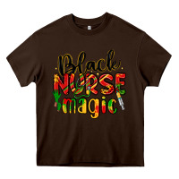 Chocolate Brown black nurse magic Heavy Core Tee - LillyAllenDesigns