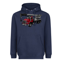 Navy crane truck Heavyweight Hoodie - Artiststas