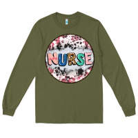 Army Green nurse coaster Long Sleeve Tee - CowGirlArtShop